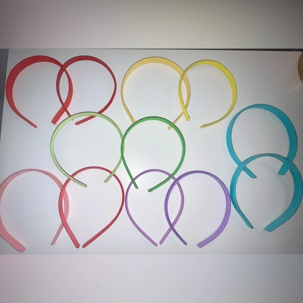 Set of 12 fabric headbands, rainbow colors​
